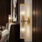 Podwójny kinkiet Hampton 2 - ryflowana tuba do salonu