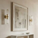 Podwójny złoty kinkiet Hampton 2 - do salonu