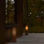 Słupek oświtleniowy zewnętrzny na schody Sidara 45 brąz - aluminiowy