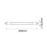 Świetlówka liniowa LED T5 Ledvance 10W 4000K 1500 lm G5 - rysunek techniczny