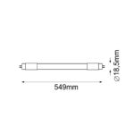 Świetlówka liniowa T5 Ledvance 549 mm 7W LED 4000K G5 - rysunek techniczny
