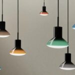 Szklana lampa wisząca nad stół w jadalni Onda zielona - ekskluzywna