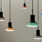 Szklany zwis sufitowy nad wyspę Onda brąz - ręcznie dmuchany i malowany