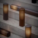 Wysoki słupek ogrodowy na schody Sidara 95 IP44 czarny - aluminium