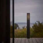 Wysoki słupek ogrodowy na taras Sidara 95 IP44 czarny - aluminium