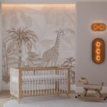 Zamszowy kinkiet Minos 2 do pokoju dziecka - żółty piasek