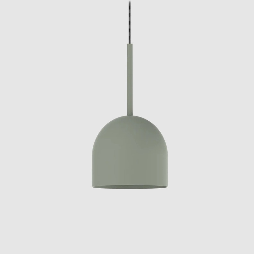 Zielona lampa wisząca Rio 16 - z metalowym półkolistym kloszem