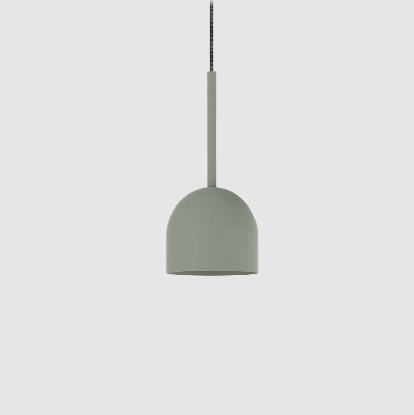 Zielona lampa wisząca nad stół Rio 12 - półkolisty klosz