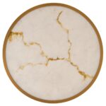 Złota lampa wisząca Alchemy 60 LED - z naturalnego alabastru z niepowtarzalną strukturą użyłowania