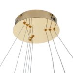 Złota lampa wisząca Circle Slim 40+60+80 - 3 cienkie okręgi LED - nad stół do salonu