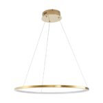 Złota lampa wisząca Circle Slim 60cm z cienkim ringiem - minimalistyczna