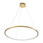 Złota lampa wisząca Circle Slim 80 - z cienkim ringiem LED