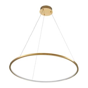 Złota lampa wisząca Circle Slim 80 - z cienkim ringiem LED