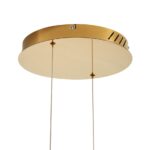 Złota lampa wisząca Circle do jadalni - dwa ringi LED 80+80 - elegancka