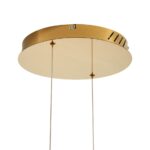 Złota lampa wisząca do eleganckiego salonu Circle - 60+80 - z dwoma ringami LED