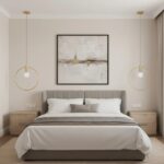 Złota lampa wisząca do sypialni nad szafkę nocną Bella 40 - Step into Design