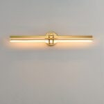 Złoty kinkiet nad lustro Lovely LED 58 cm kryształowy - w stylu glamour