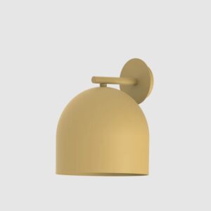 Żółty kinkiet do salonu Rio 16 - półkolisty klosz