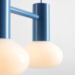 3-punktowa lampa wisząca nad wsypę Flo 3 Sky 19 - owalne klosze ze szkła