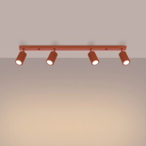 4-punktowy reflektor sufitowy Karbon 4L - ochra czerwona