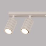 6-punktowa listwa sufitowa kuchenna Karbon 6L beżowa - 6 ruchomych tub - kierunkowe światło