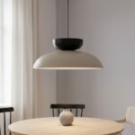 Beżowo-czarna lampa wisząca do kuchni Mega - Emibig