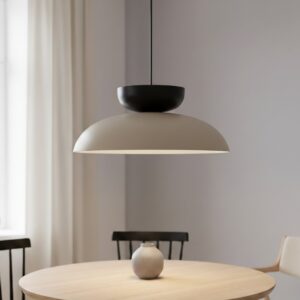 Beżowo-czarna lampa wisząca Mega - Emibig