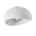 Biały plafon sufitowy do salonu Stone 40 - w stylu wabi sabi