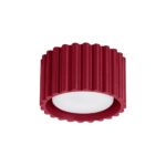 Burgundowy spot sufitowy nad blat Aura Mini - ryflowany