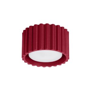 Burgundowy spot sufitowy nad blat Aura Mini - ryflowany