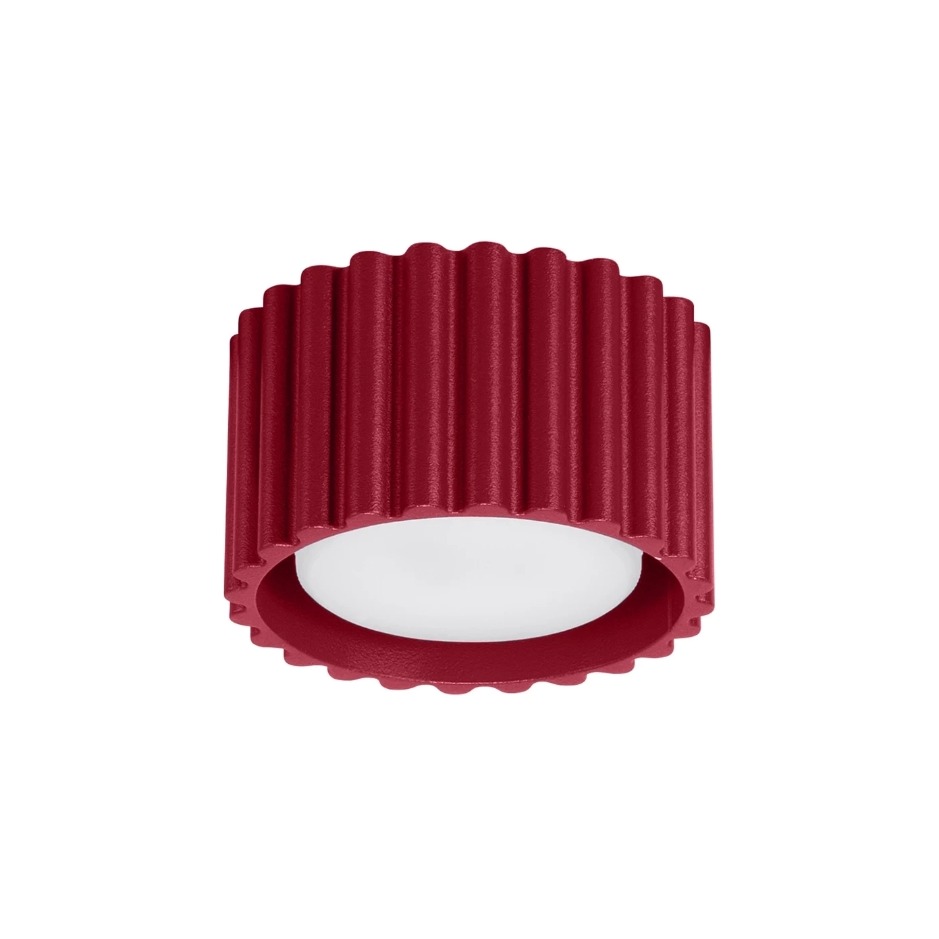 Burgundowy spot sufitowy nad blat Aura Mini - ryflowany