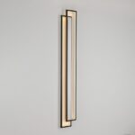 Czarny kinkiet Symmetry 200 LED - dwa prostokąty - matowe wykończenie