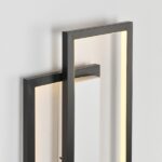 Czarny nowoczesny kinkiet na schody Symmetry 200 LED - dwa metalowe prostokąty - dekoracyjny