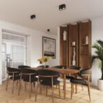 Czarny spot sufitowy do salonu Aura Maxi - ryflowany - nowoczesny