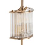 Elegancki kinkiet do lustra Sergio 2 złoty - klosz z kryształków - styl glamour