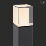 Grafitowy słupek oświetleniowy zewnętrzny Arendal mini 64 cm - Norlys - prostopadłościan