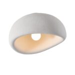 Lampa sufitowa do salonu Stone 50 o nieregularnym kształcie - w kolorze ciepłej beli