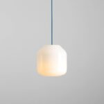 Lampa wisząca Flask Sapphire 18 niebieska - mleczne szkło