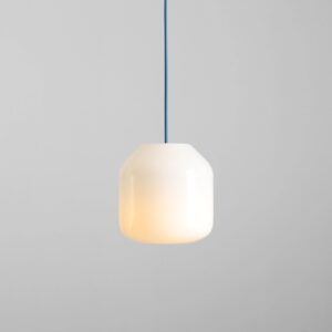 Lampa wisząca Flask Sapphire 18 niebieska - mleczne szkło