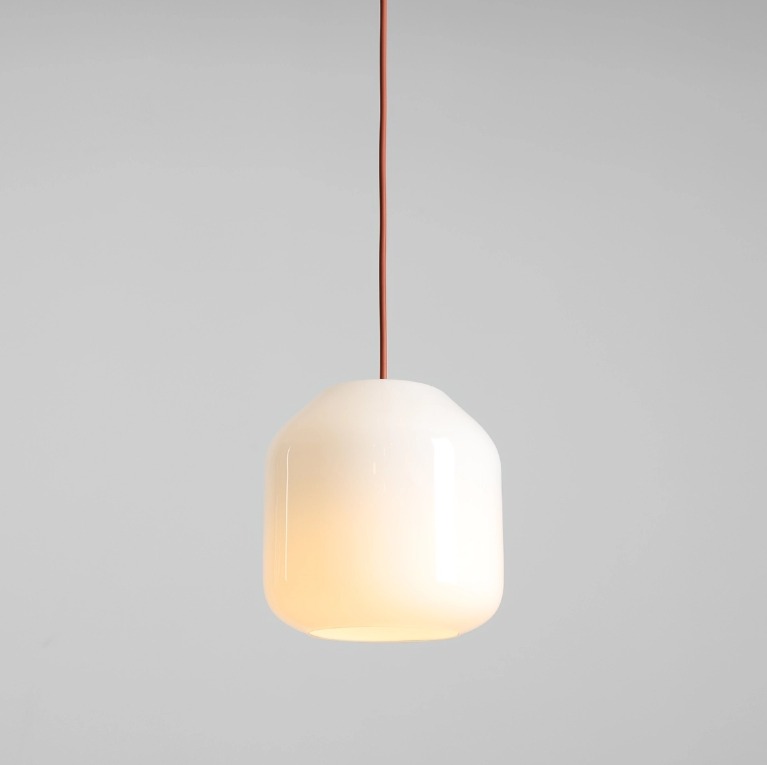 Lampa wisząca Flask Terra 18 ceglana - opalowe szkło