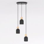 Lampa wisząca do jadalni Mesi 3 Premium czarna - 3-punktowa - nowoczesna