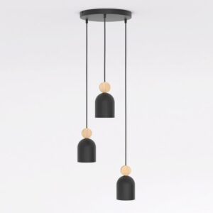 Lampa wisząca nad stół Mesi 3 Premium czarna - 3-punktowa