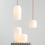 Lampa wisząca do kuchni Flask Terra 18 ceglana - opalowy elegancki klosz