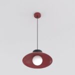 Lampa wisząca do salonu Mulan burgund - dwukolorowa