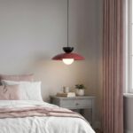 Lampa wisząca do sypialni Mulan burgund - Emibig