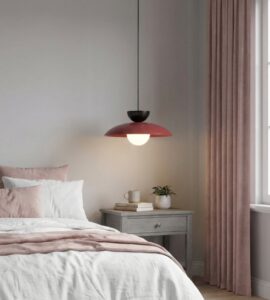 Lampa wisząca do sypialni Mulan burgund - Emibig