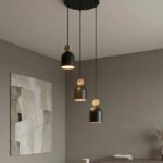 Lampa wisząca nad stół Mesi 3 Premium czarna - 3-punktowa - do nowoczesnych wnętrz
