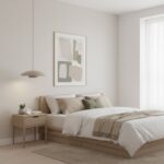 Lampa wisząca nad szafke nocną Babel - beżowy warstwowy klosz - do przytulnej sypialni