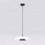 Lampa wisząca nad wyspę Babel - biało-czarny klosz