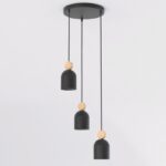 Lampa wisząca nad wyspę Mesi 3 Premium czarna - 3-punktowa - skandynawska